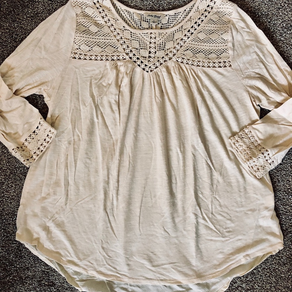 Lucky brand cream lace top